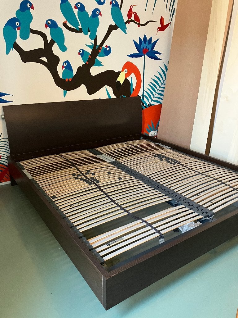 bossflex 600 VL bed met lattenbodem, Ophalen, Bruin, 210 cm, Tweepersoons