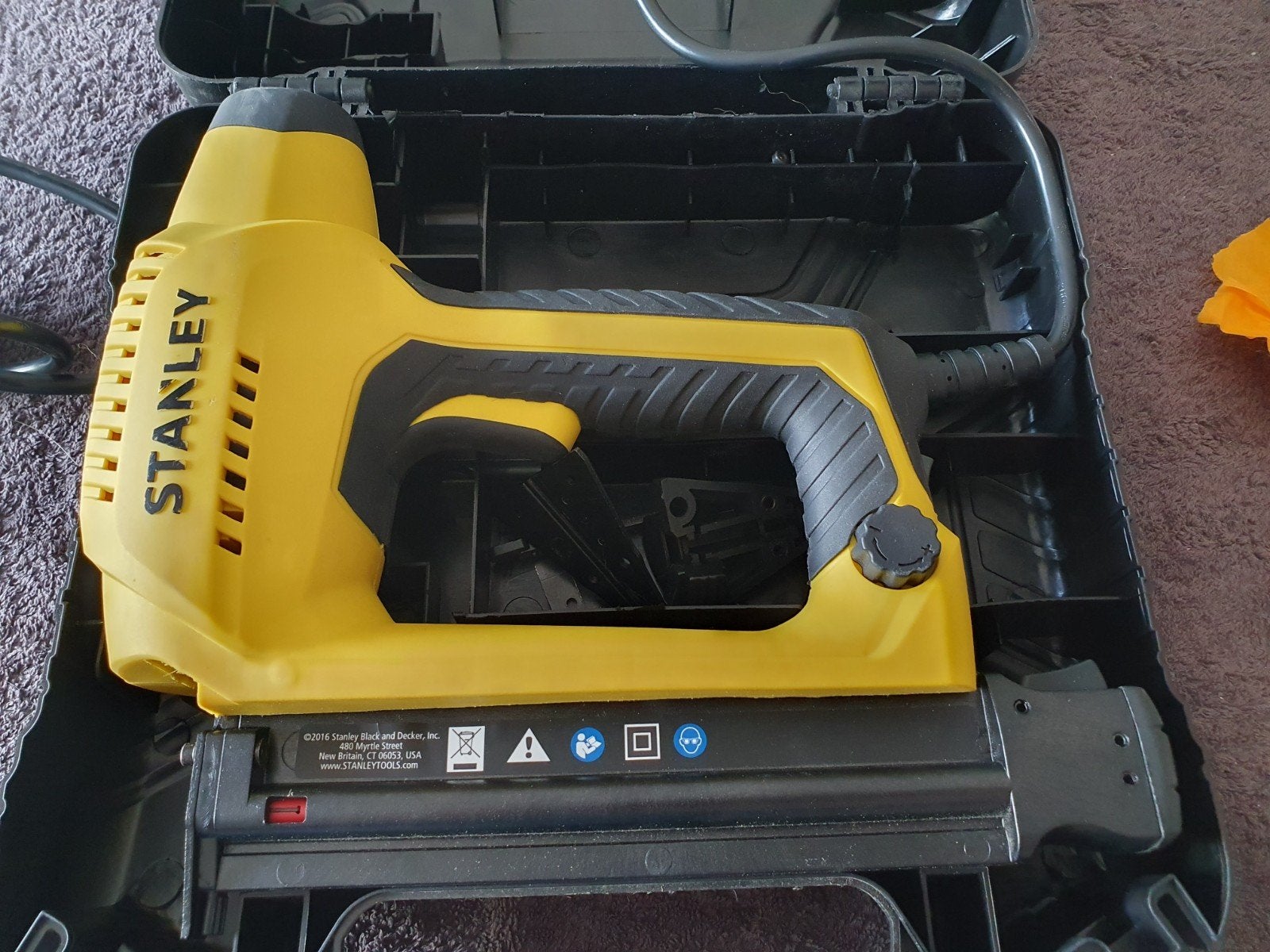 Stanley Elektrische Tacker/Nietmachine met Koffer, Ophalen, Gebruikt, Tacker/nietmachine, Stanley
