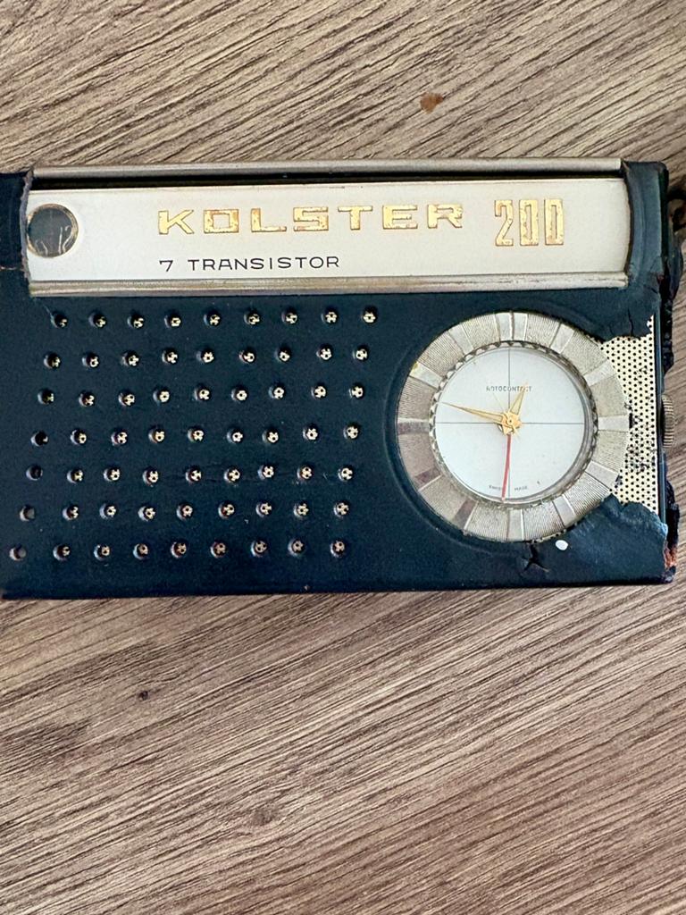 Kolster transistor radio met ingebouwde klok, Ophalen of Verzenden, Gebruikt, Transistorradio