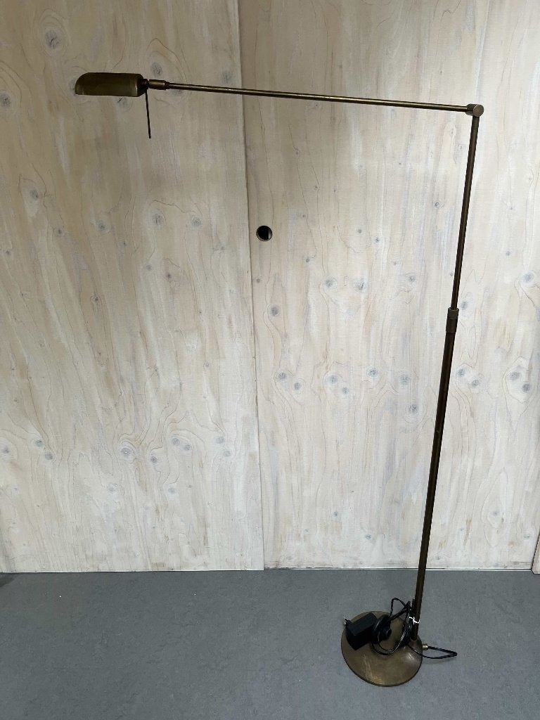 Vintage vloerlamp verstelbaar brons, Ophalen, Gebruikt, 150 tot 200 cm