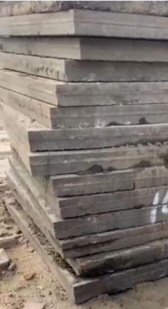 betonplaten gebruikt 200x200x14 met hoekrand 15 stelcon, Tuin en Terras, Ophalen of Verzenden, Gebruikt, Beton, Overige typen