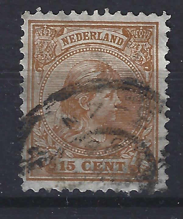 NVPH 39 gebruikt Wilhelmina 1891 : OUD NEDERLAND per stuk, Ophalen of Verzenden, T/m 1940, Gestempeld