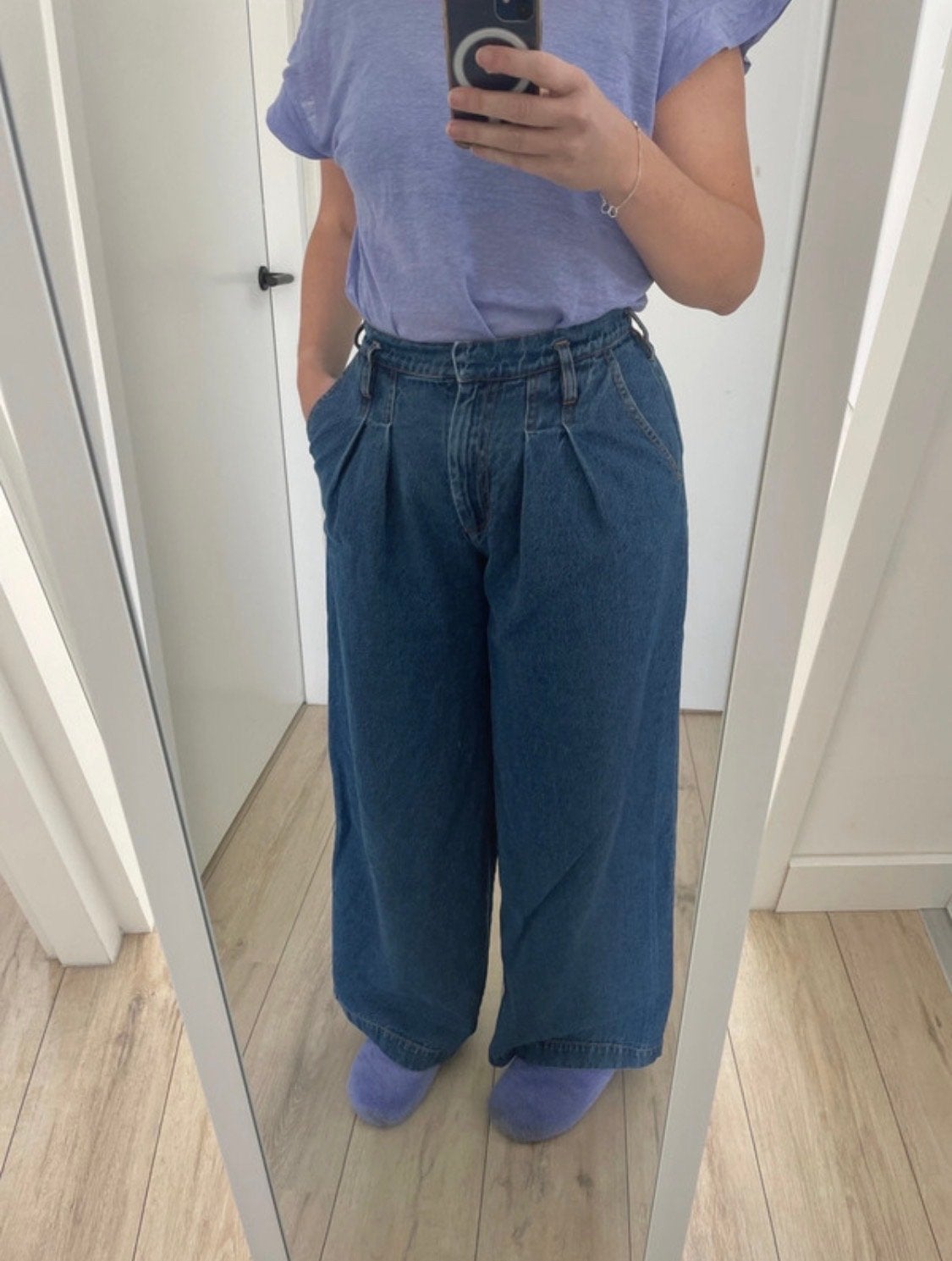 By-bar wijde spijkerbroek met plooien maat S, Kleding | Dames, Blauw, Ophalen of Verzenden, Zo goed als nieuw, Maat 36 (S)