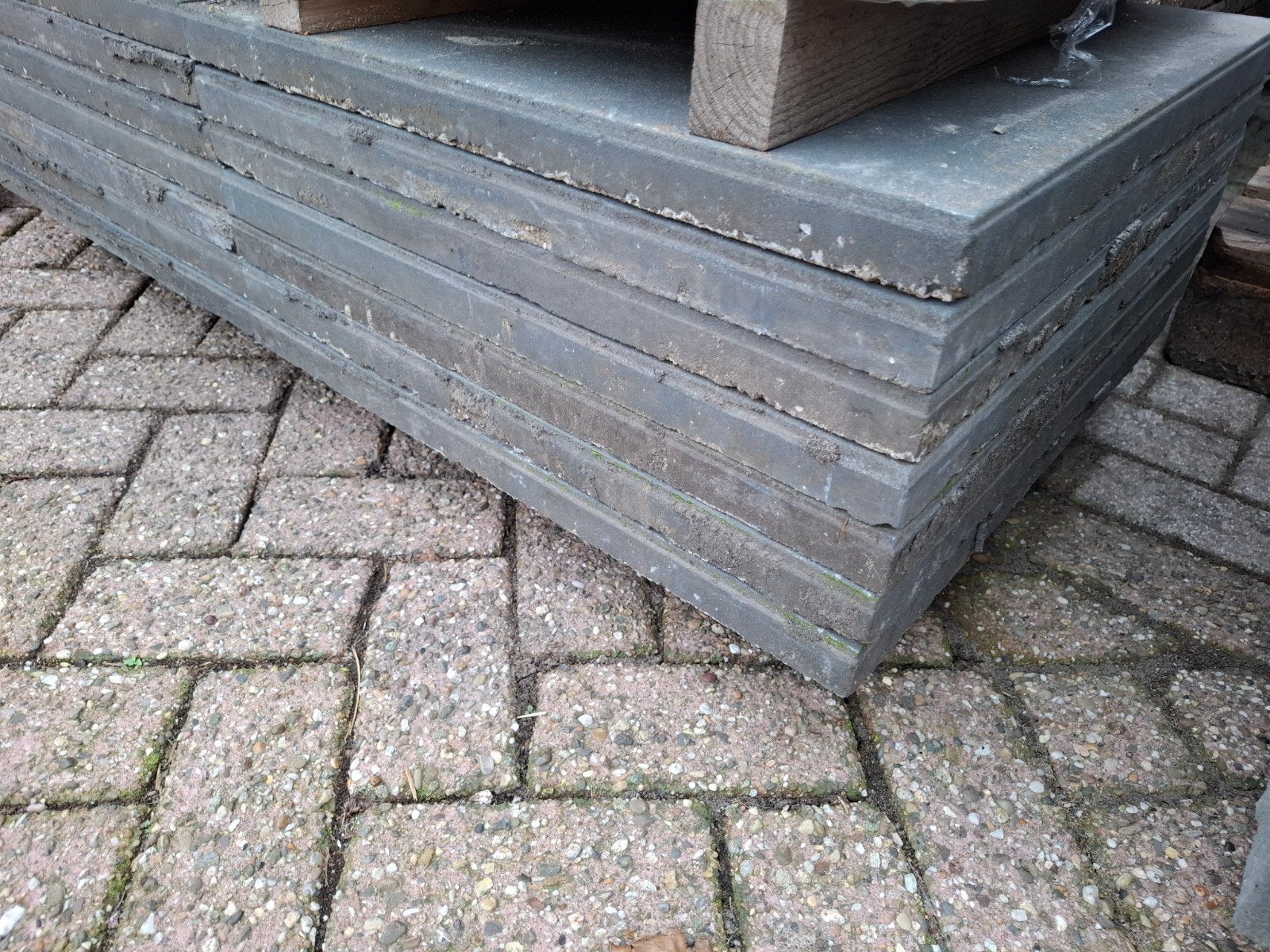 5m² 60x60 Antraciet Terrastegels, Tuin en Terras, Gebruikt, Beton, Terrastegels, 5 tot 10 m²