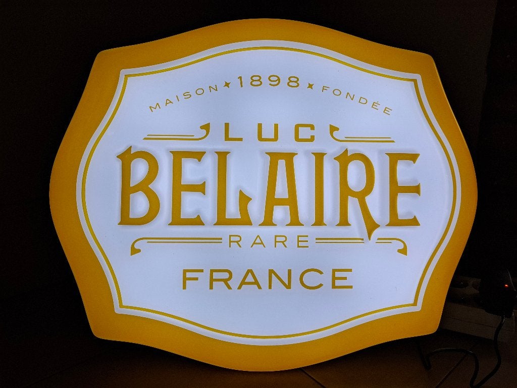 Lichtreclame Luc Belaire Champagne, Ophalen of Verzenden, Nieuw, Lichtbak of (neon) lamp