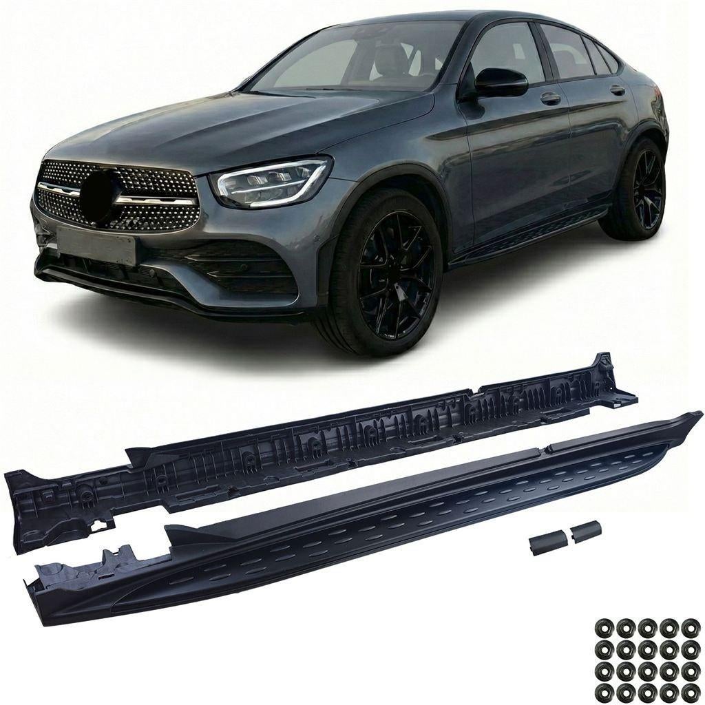 Side Steps Voor Mercedes GLC Coupe C253 Black Edition