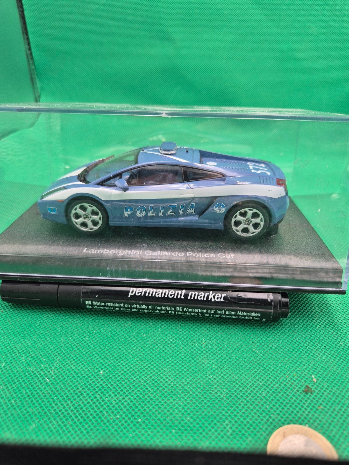 89 Lamborghini Gallardo police car autoart slotcar, Ophalen of Verzenden, Elektrisch, Overige merken
