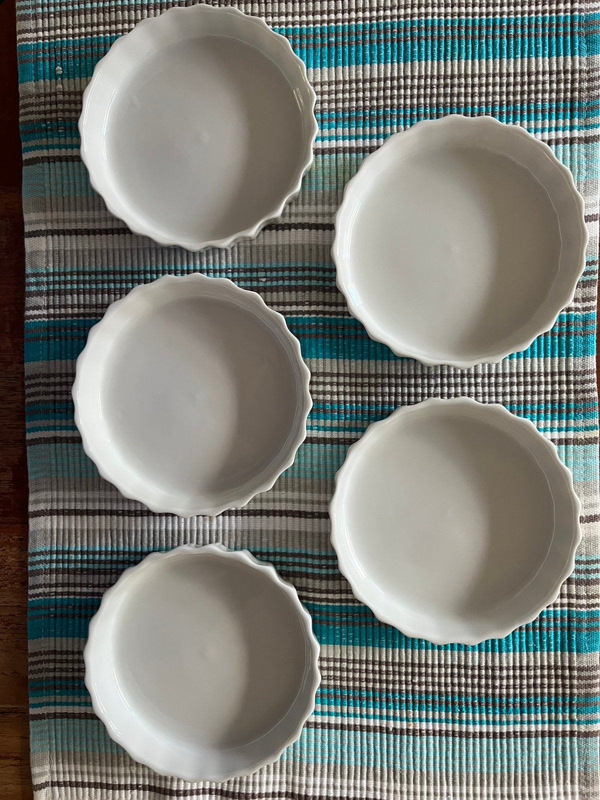 Set van 5 Apilco France porseleinen schaaltjes (12 cm diam), Ophalen, Zo goed als nieuw, Overige merken