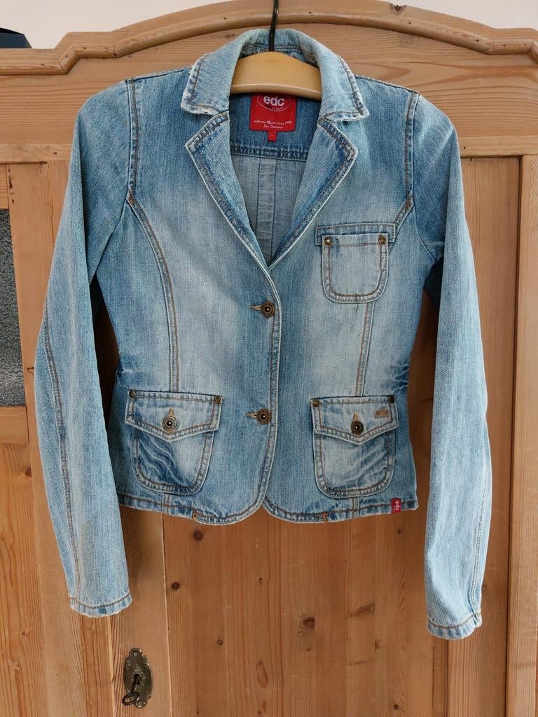 Esprit Edc spijkerjasje m, Maat 38/40 (M), Blauw, Ophalen of Verzenden, Zo goed als nieuw