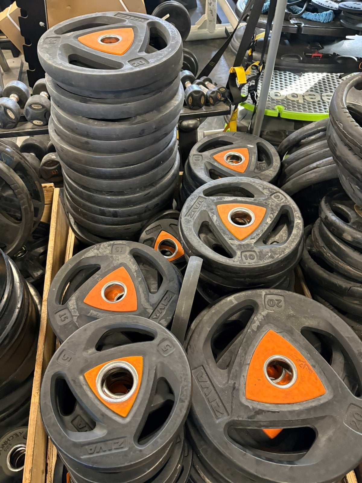 637,5 kg Ziva olympische halter schijven gewichten, Halterschijven, Gebruikt, Halter schijven, Ziva