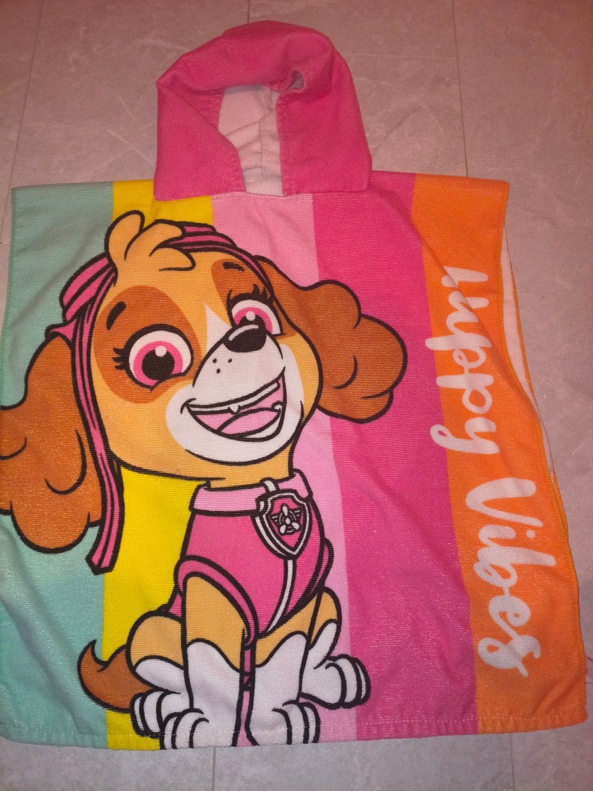 Paw Patrol Skye Poncho Handdoek - Happy Vibes, Ophalen of Verzenden, Gebruikt, Paw Patrol, Meisje