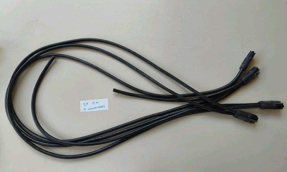 Enphase Q-kabel 3-fase, 8 meter met 4 connectoren, Verzenden, Nieuw, Enphase, Kabel of Snoer
