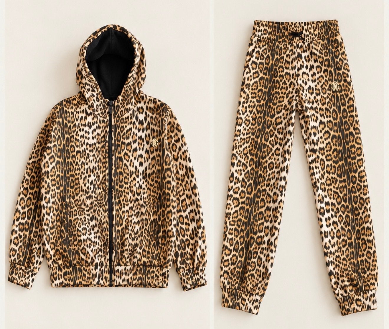 Roberto Cavalli Joggingpak Panterprint - Maat 14 jaar, Kinderen en Baby's, Ophalen of Verzenden, Zo goed als nieuw, Meisje, Setje