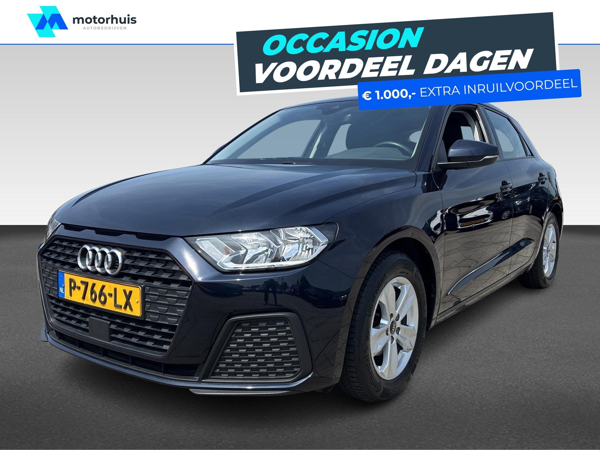 Audi A1 Sportback Pro Line 25 TFSI Automaat, Auto's, Verwarmde buitenspiegels, 95 pk, Blauw, 49 €/maand