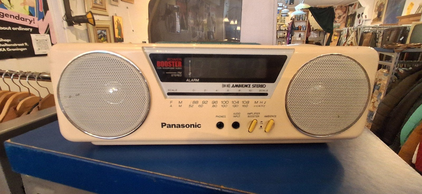 Vintage Panasonic Radio met AM/FM en alarmfunctie, Gebruikt, Onbekend, Ophalen of Verzenden, Onbekend