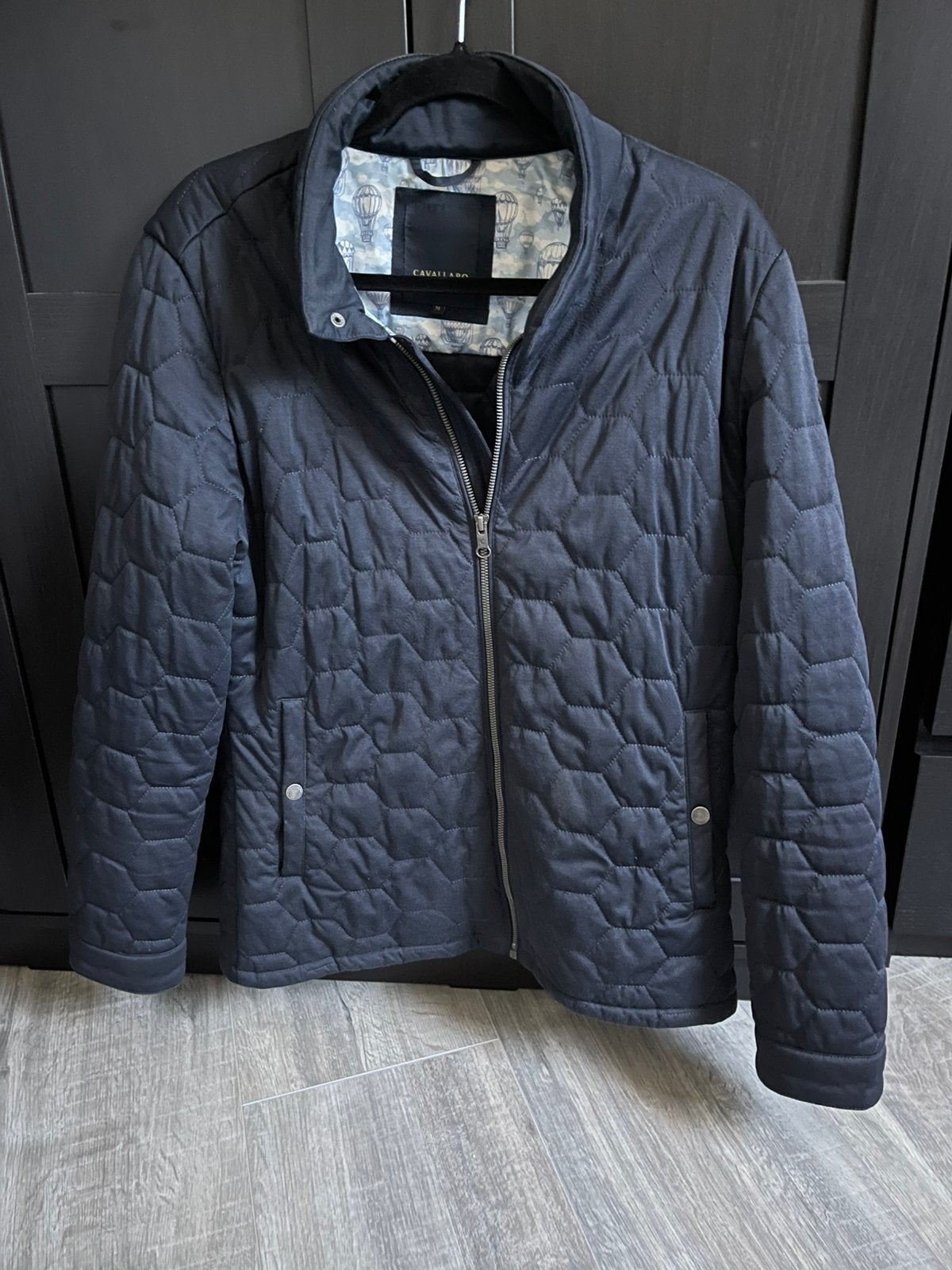 Hele mooie donkerblauwe tussen jas van Cavallaro maat M, Ophalen of Verzenden, Zo goed als nieuw, Blauw