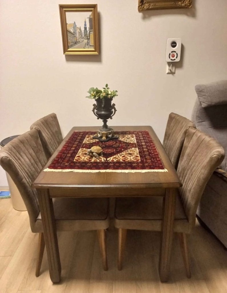 Eiken Eetkamertafel, Huis en Inrichting, Tafels | Eettafels, Ophalen, Gebruikt, 100 tot 150 cm, Eikenhout