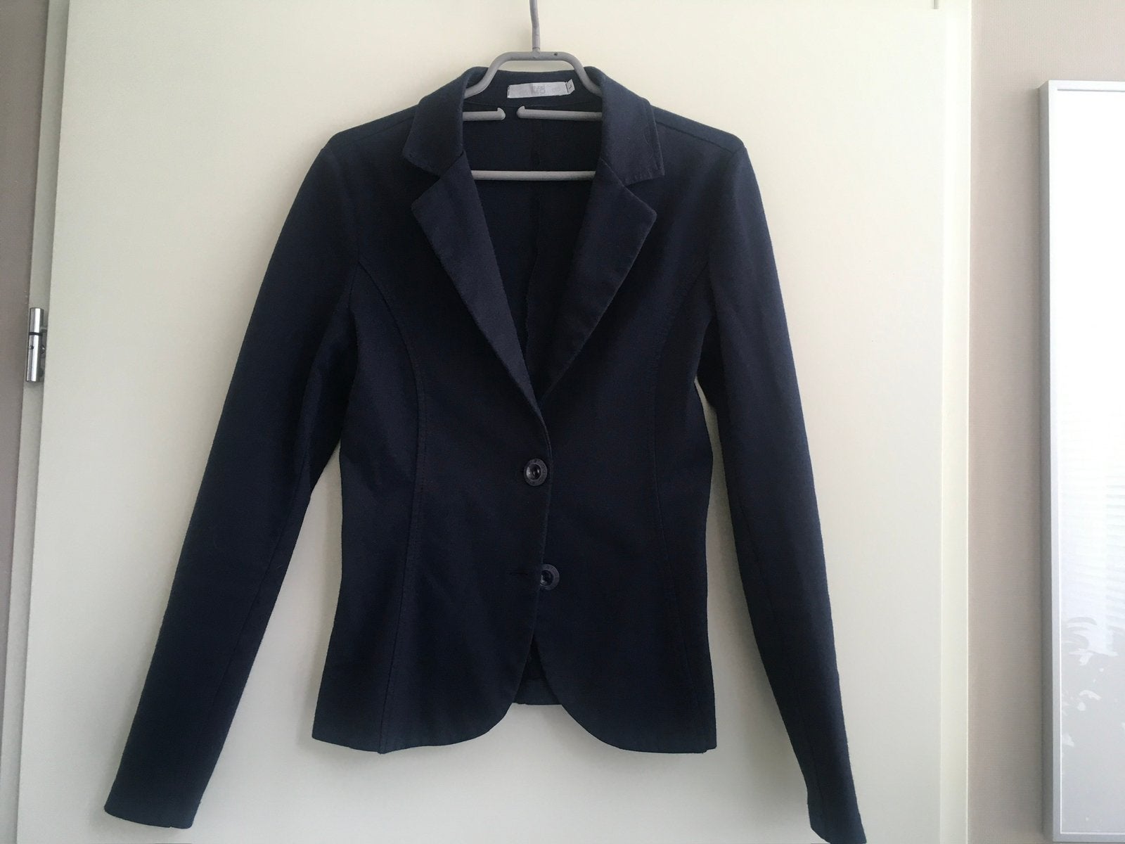 Blauw jasje van Studio Mo maat S, Kleding | Dames, Ophalen of Verzenden, Zo goed als nieuw, Maat 36 (S), Blauw