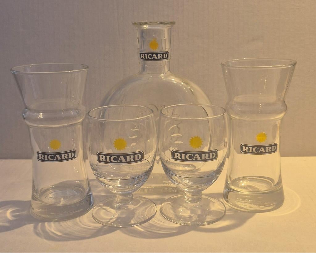 Ricard setje (R), Ophalen of Verzenden, Glas of Glazen, Overige merken