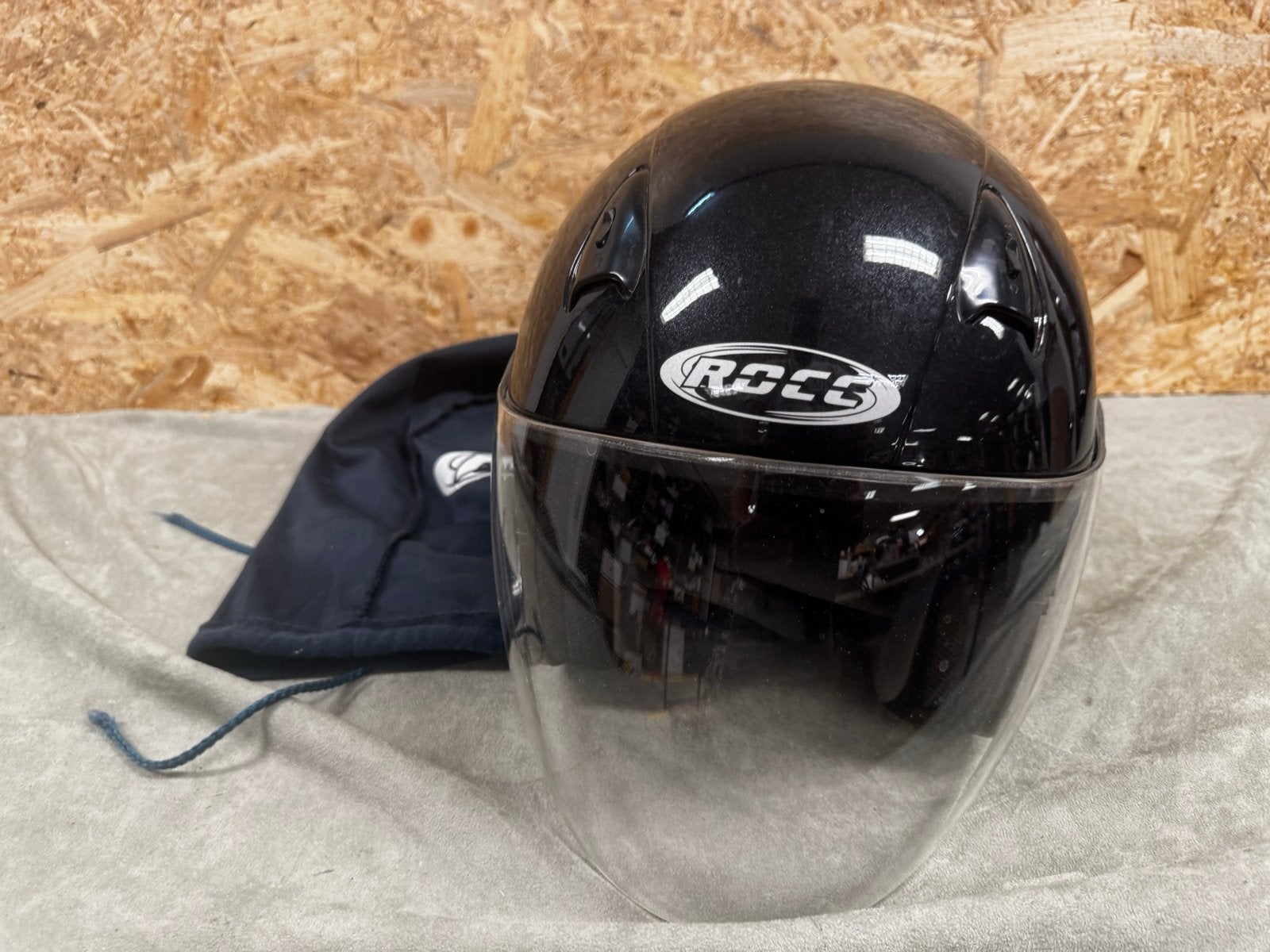 ROCC Motorhelm Maat L 60 Zwart - Z.g.a.n. - ReK4, Ophalen of Verzenden, Zo goed als nieuw, X, Large