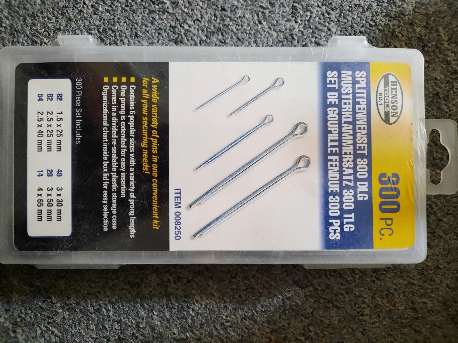 Nieuw Benson Tools Splitpennenset 300-delig, Ophalen of Verzenden, Nieuw