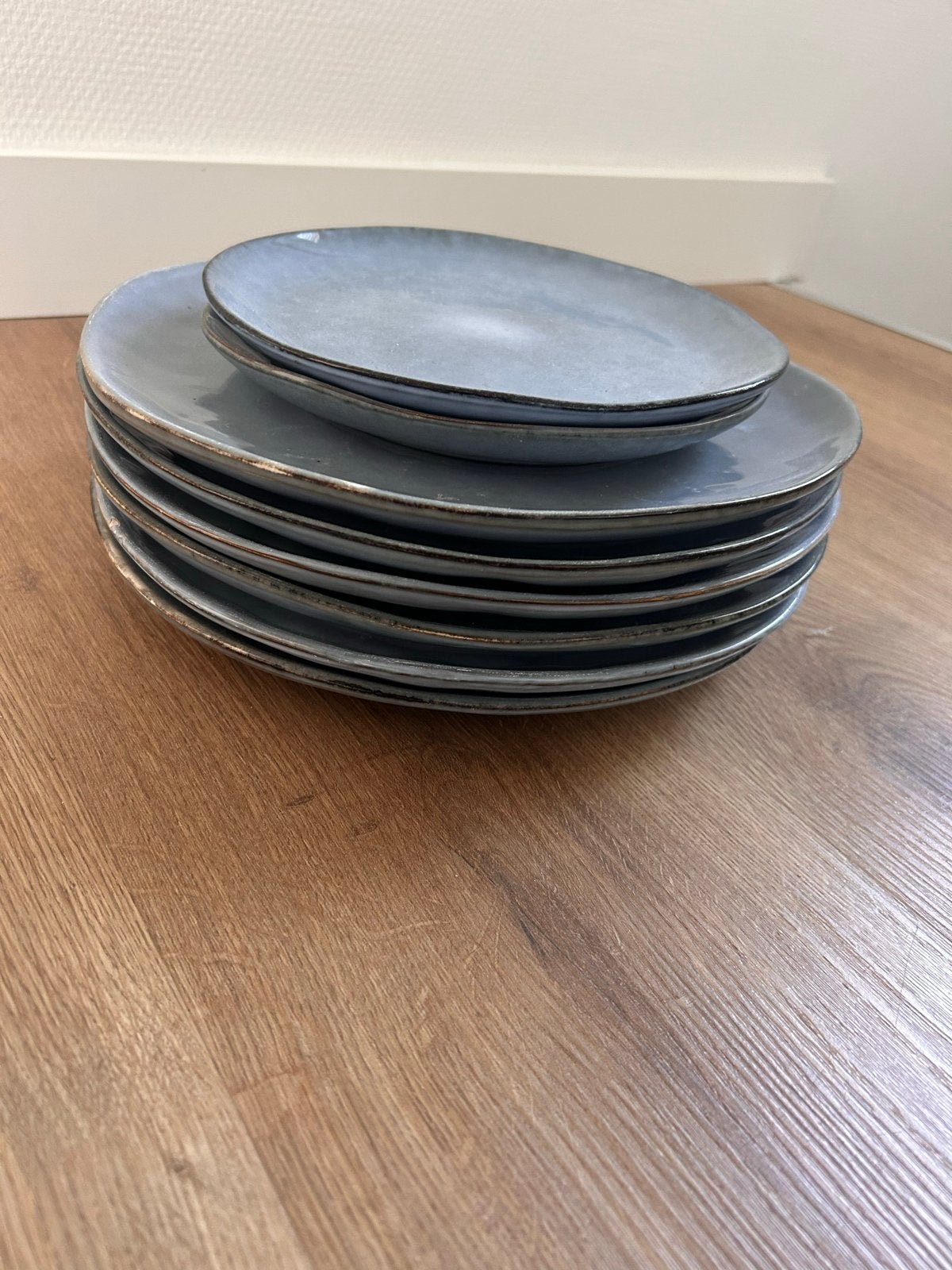 6 diner- en 2 ontbijtborden Ottawa Blokker, Ophalen, Gebruikt, Overige merken, Bord(en)
