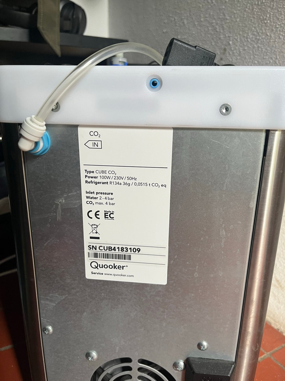 Quooker CUBE CO2 - Bruisend Water Systeem, Ophalen, Zo goed als nieuw, Overige merken