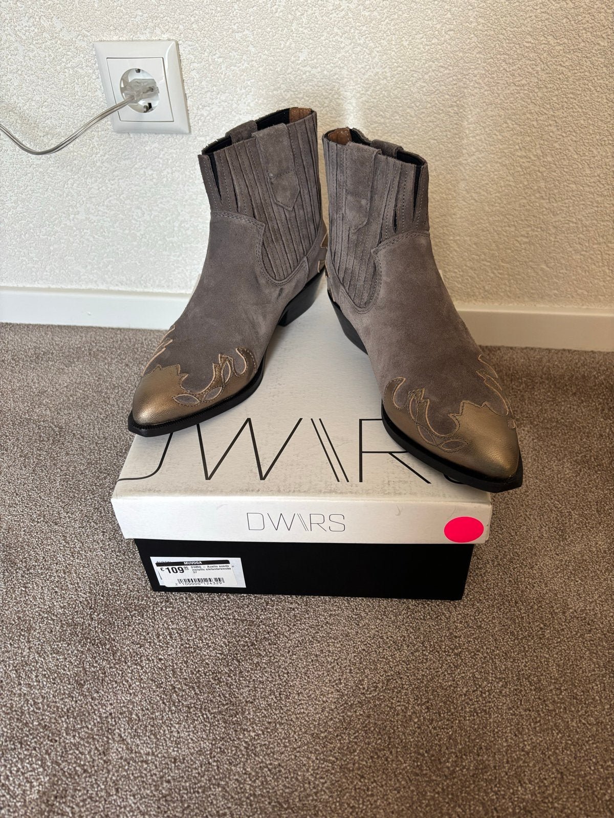DWARS cowboy laarsjes maat 37 kleur smoke, Ophalen, Gedragen, Grijs, Lage of Enkellaarzen