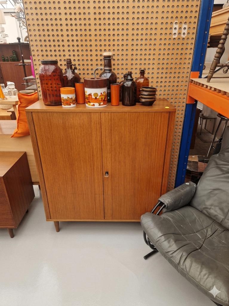 Vintage wandkast met twee planken, 100cm, Ophalen, ., 50 tot 100 cm, .