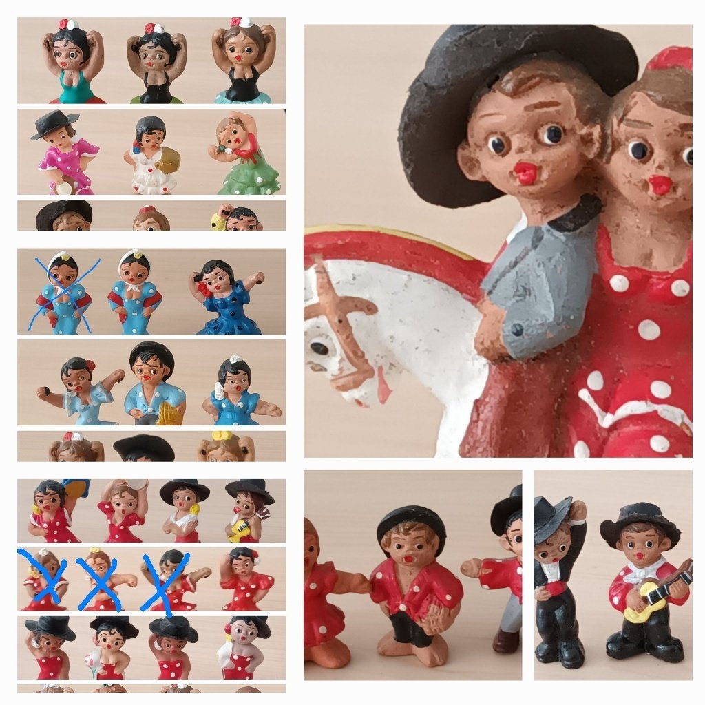 Vintage Spaanse Flamenco Poppetjes, Ophalen of Verzenden, Zo goed als nieuw, Overige typen
