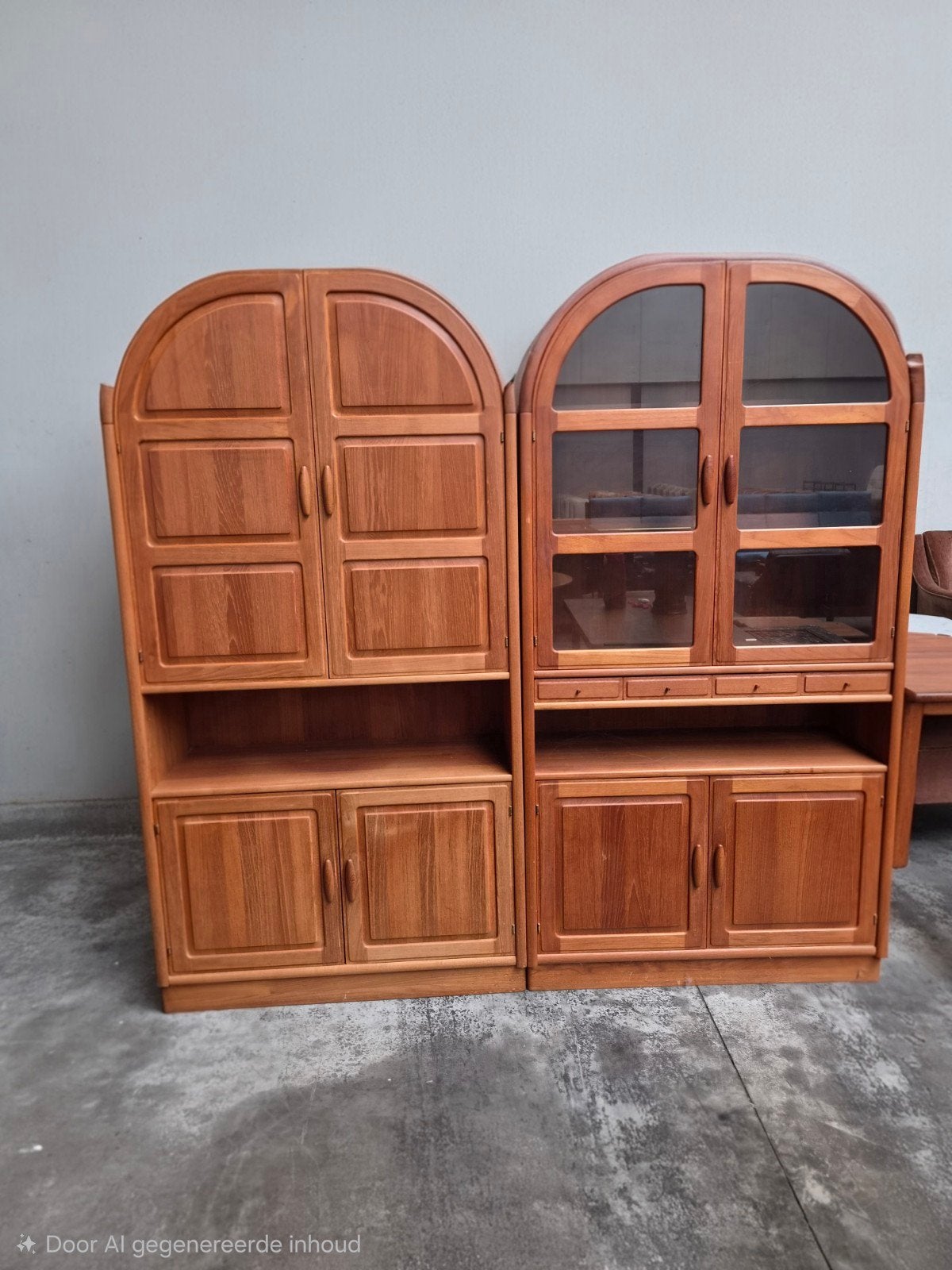 Vintage Dyrlund Teakhouten Boogkasten Jaren '70, Huis en Inrichting, Kasten | Wandmeubels, Ophalen of Verzenden