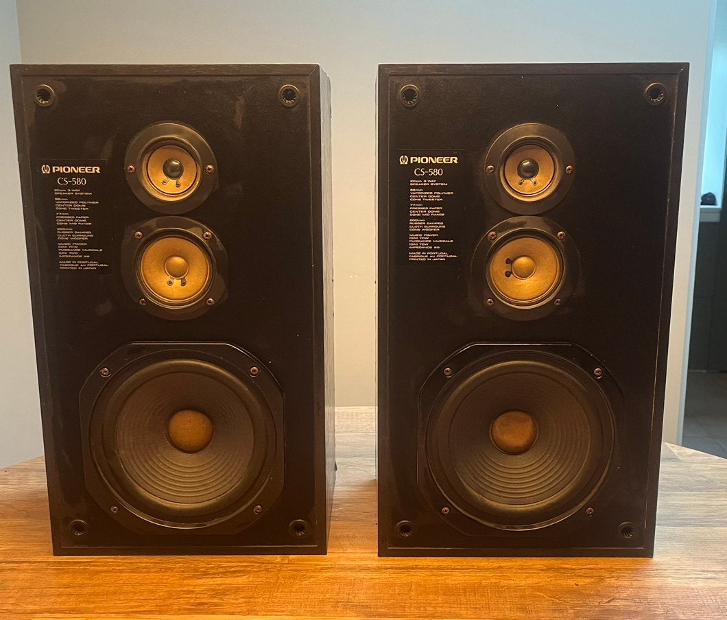 Stereo luidsprekers van het merk Pioneer type CS-580, Ophalen, Stereo speakers, Gebruikt, 60 tot 120 watt
