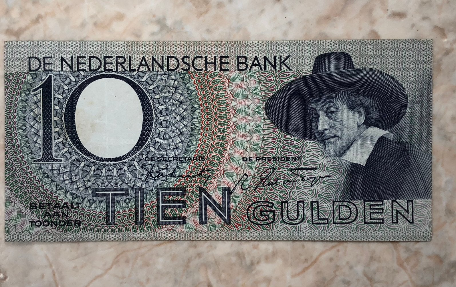 10 gulden 1943, Staalmeester., Verzenden, 10 gulden, Los biljet