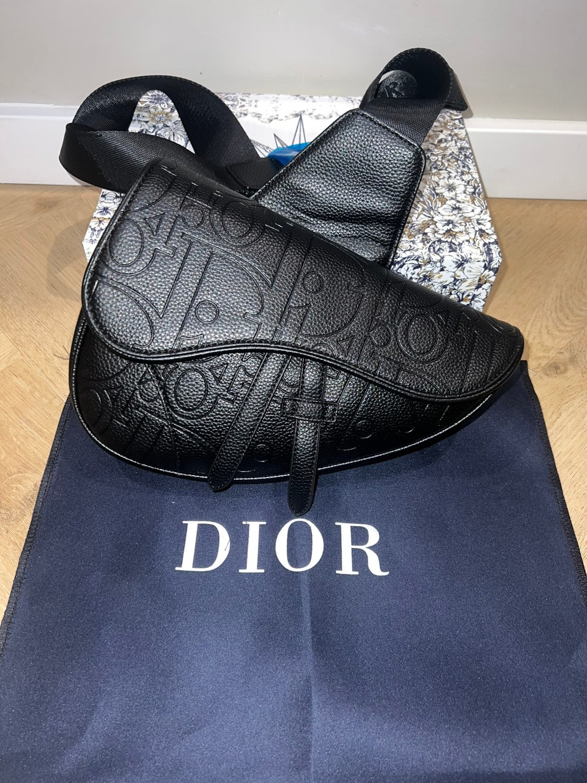 Dior Saddle bag heren, Sieraden, Tassen en Uiterlijk, Ophalen of Verzenden, Zo goed als nieuw, Zwart, Leer