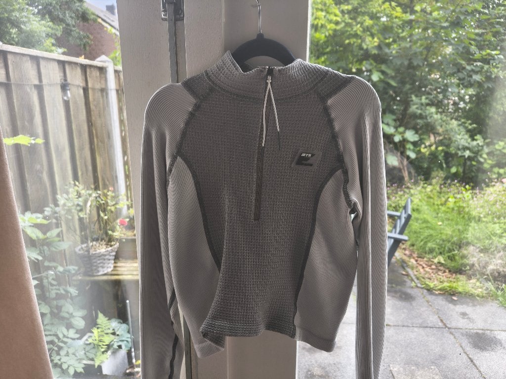 meisjes lange mauw gym strech shirt kort model, Ophalen of Verzenden, Zo goed als nieuw, Shirt of Longsleeve, Meisje