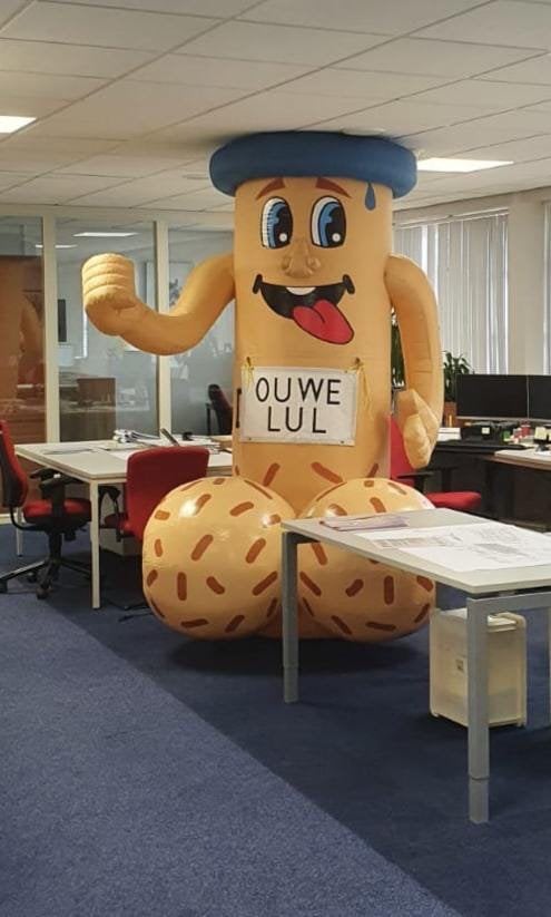 Ouwe lul feestpop te huur, Ophalen, Zo goed als nieuw, Verjaardag