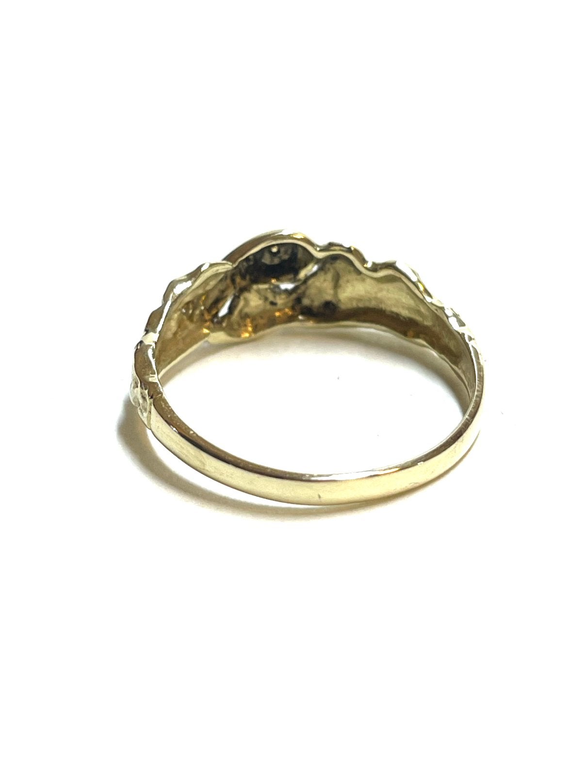 8k gouden ring met een diamant, 18 tot 19, -, -, Ophalen of Verzenden