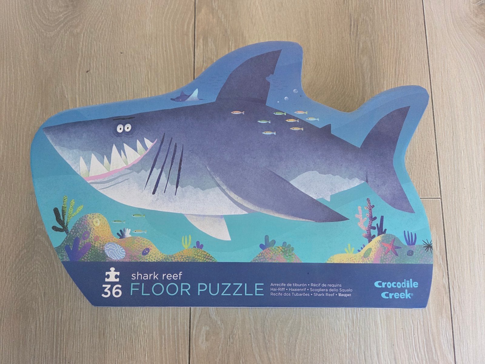 Crocodile Creek Shark Reef Vloerpuzzel 36 stukjes, Ophalen of Verzenden, 10 tot 50 stukjes, Zo goed als nieuw, 2 tot 4 jaar