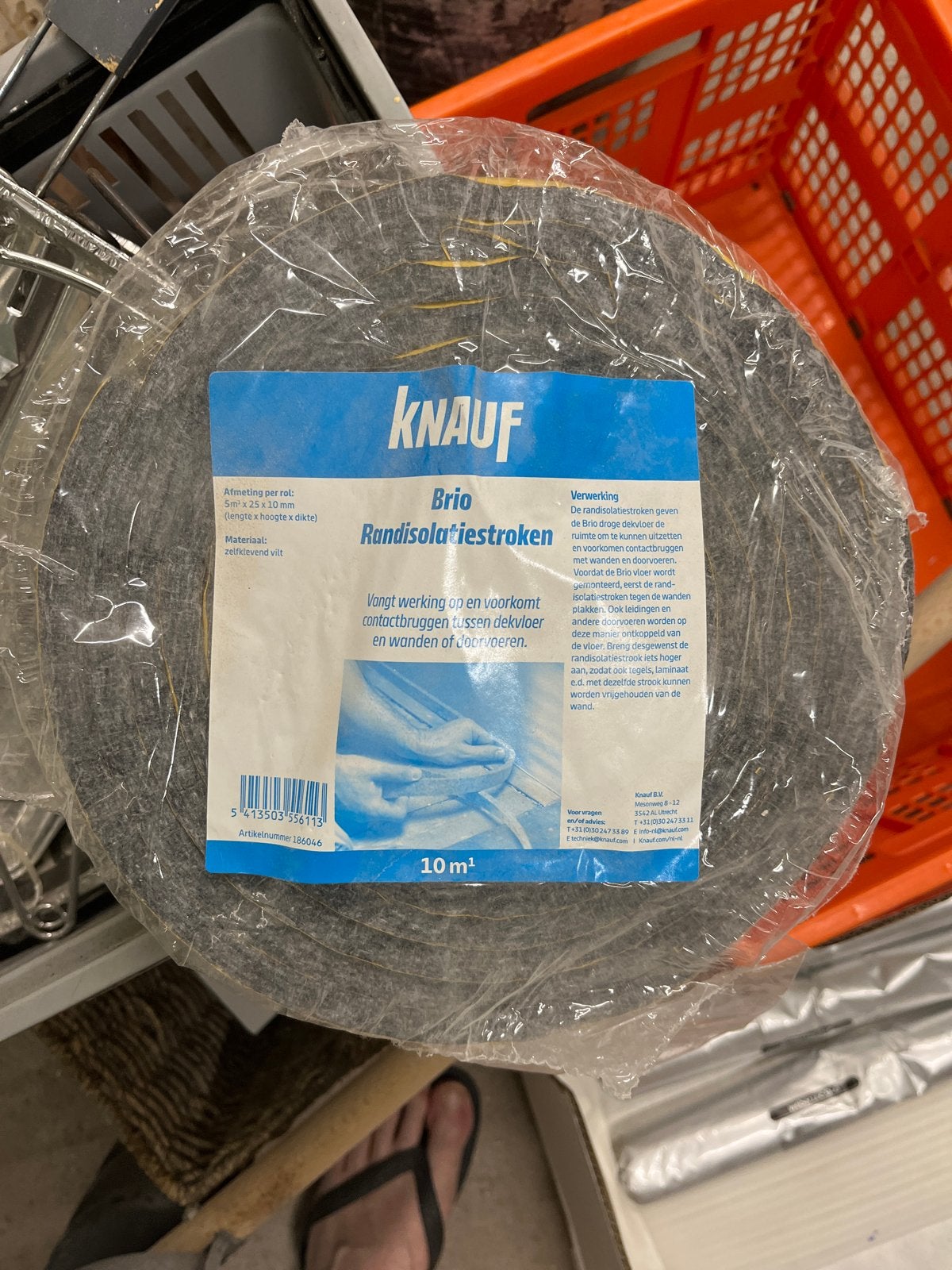 Knauf Brio Randisolatiestroken 5m x 25mm x 10mm, Doe-het-zelf en Verbouw, Minder dan 4 cm, Overige materialen, Nieuw, Ophalen of Verzenden