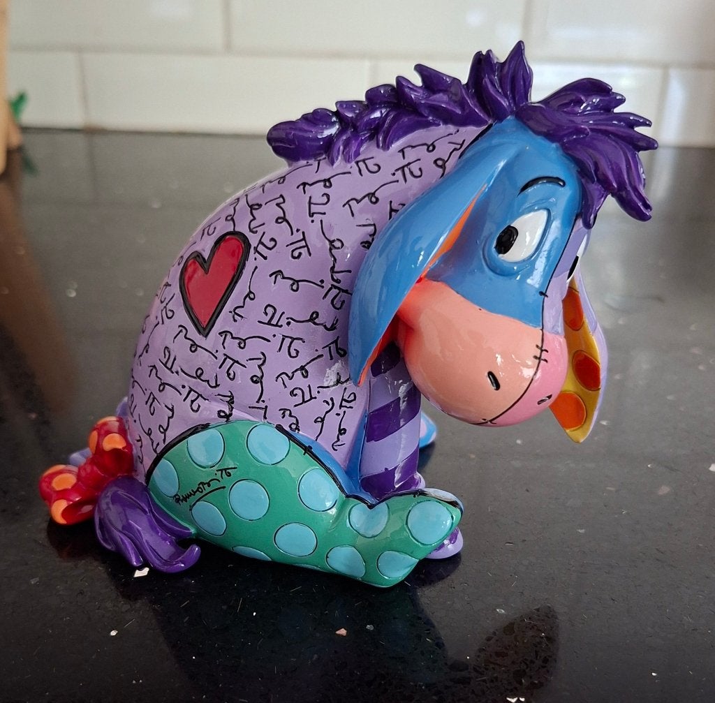 Britto : Iejoor / eeyore ( beeld), Verzamelen, Ophalen of Verzenden, Winnie de Poeh of vrienden, Zo goed als nieuw, Beeldje of Figuurtje