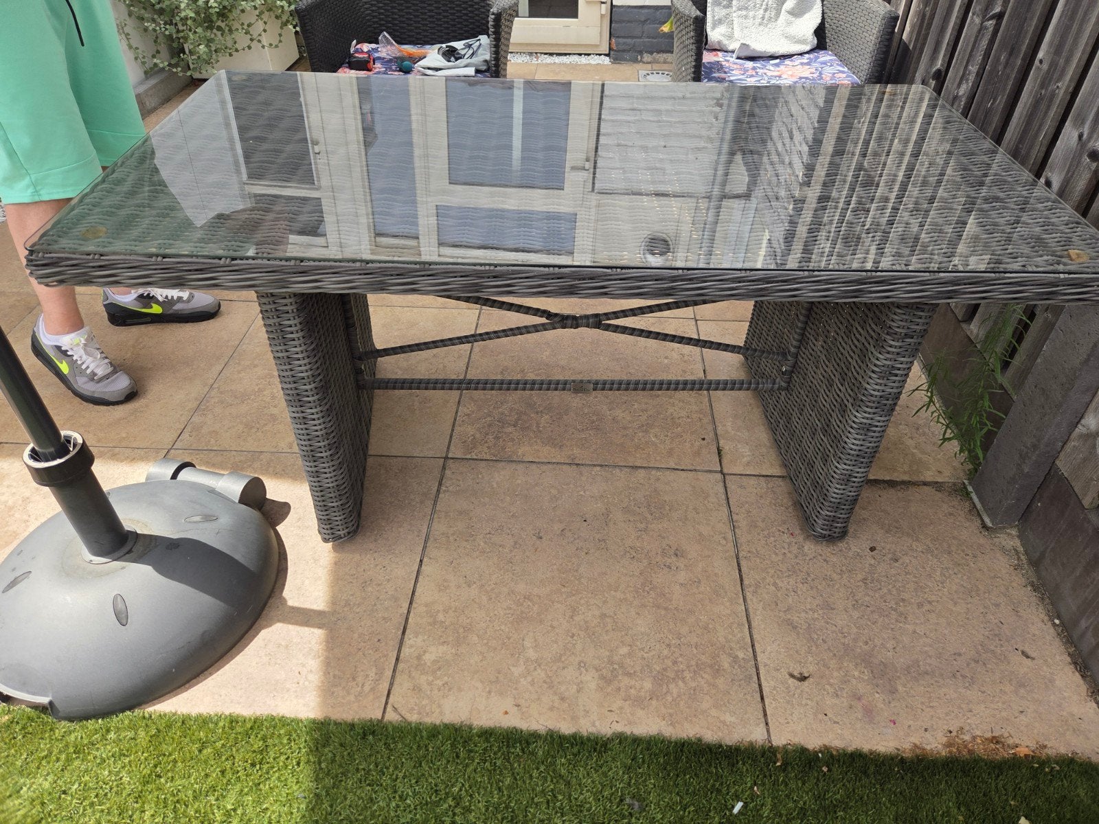 tuintafel bois le duc, Tuin en Terras, Tuinsets en Loungesets, Ophalen, Eettafel, 6 zitplaatsen, Zo goed als nieuw