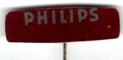 Philips rood blik speldje ( V_139 ), Verzenden, Zo goed als nieuw, Merk, Speldje of Pin