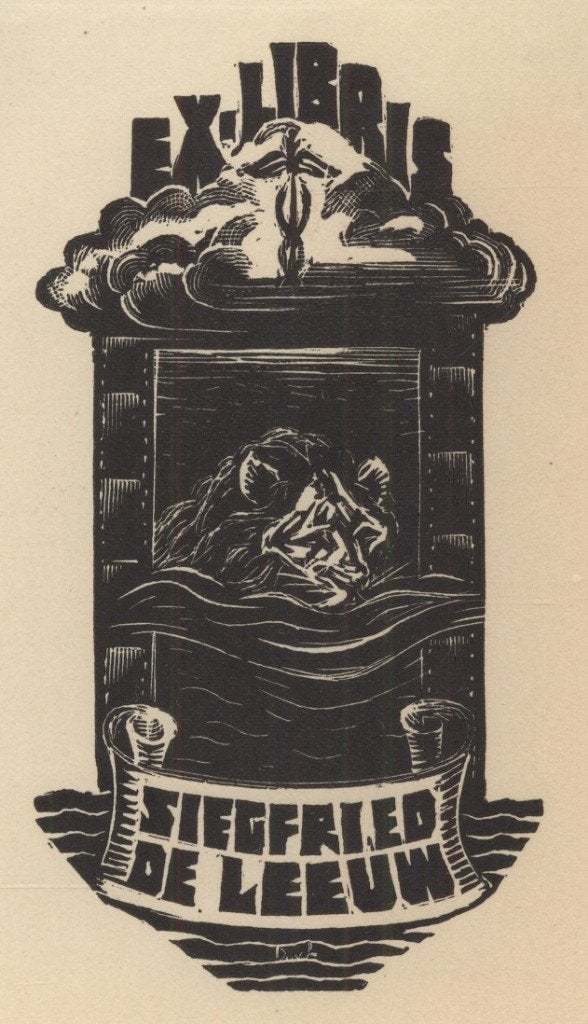 0281 Ex Libris Nederland : Dirk Govert van Luijn, 1938, Verzenden, Ex libris