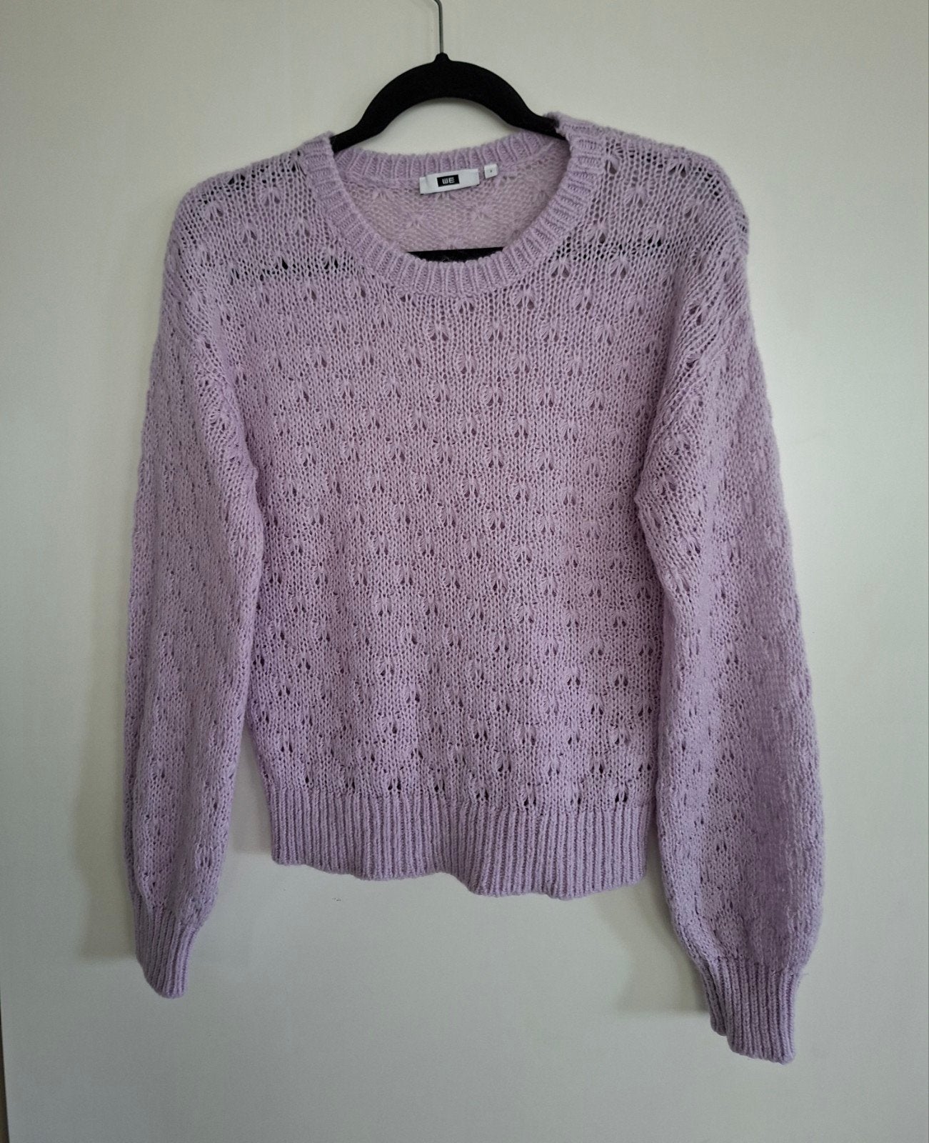 Nieuwe Fashion lila ajour trui met mohair maat S, Kleding | Dames, WE Fashion, Ophalen of Verzenden, Nieuw, Maat 36 (S)