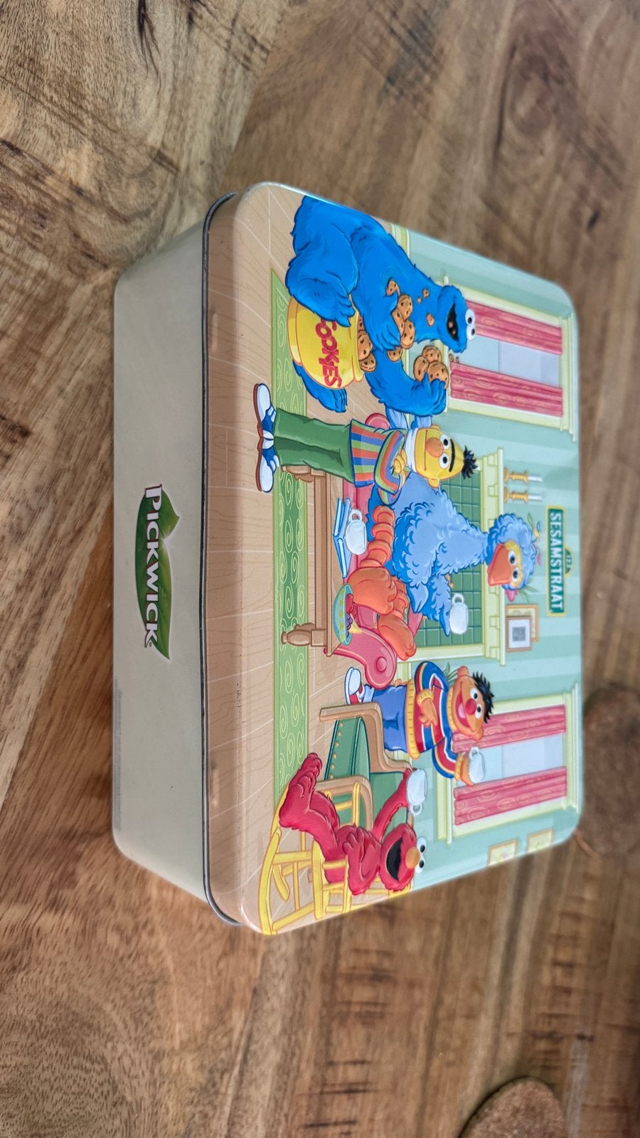 Sesamstraat koekblik Pickwick - Elmo, Koekiemonster, Verzamelen, Blikken, Ophalen of Verzenden, Gebruikt, Koek(jes), Pickwick