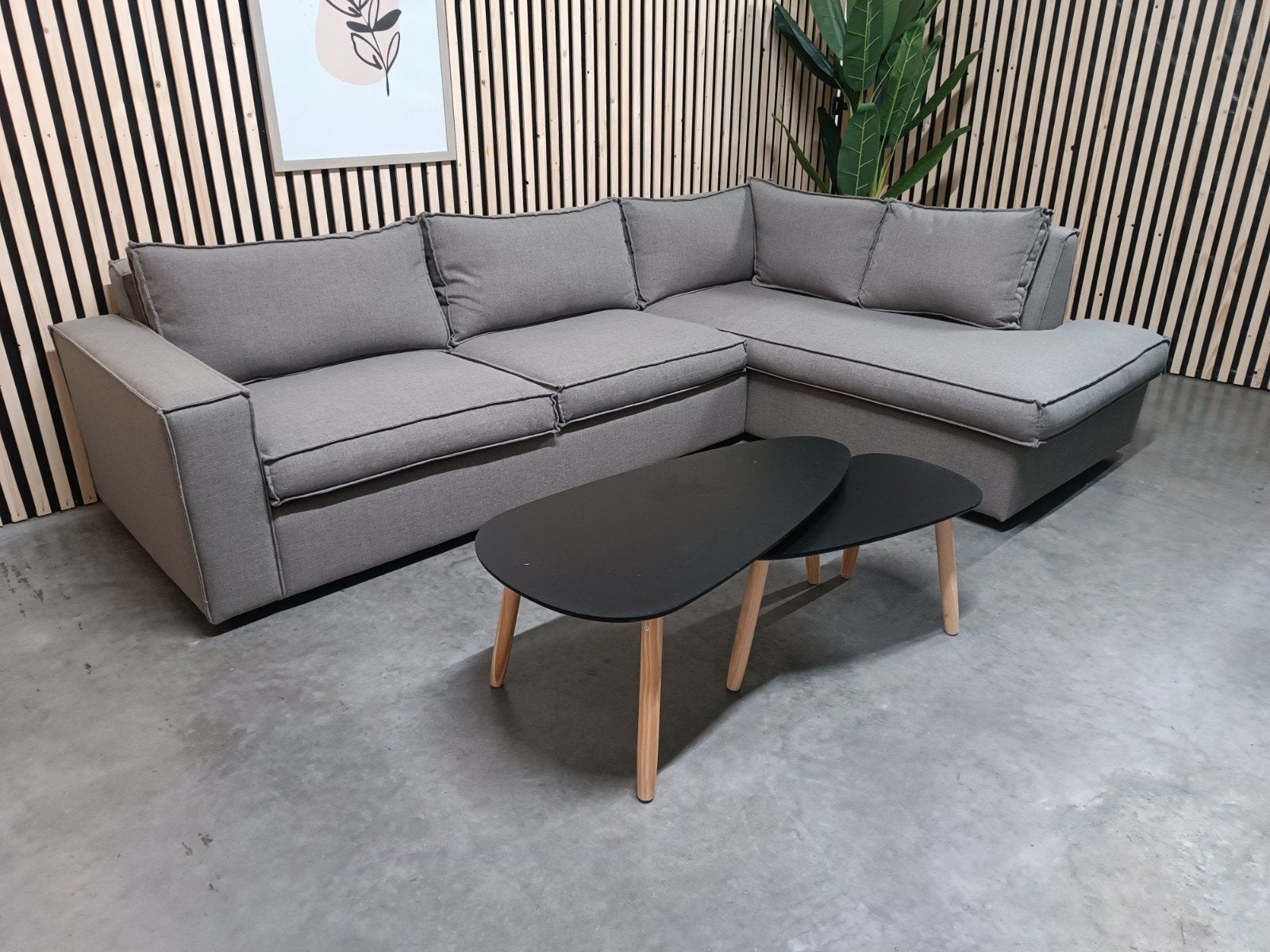 WOOOD Jesse Hoekbank Grijs - Gratis Bezorging, Huis en Inrichting, Banken | Bankstellen, 250 tot 300 cm, Jesse, Hoekbank, Ophalen of Verzenden