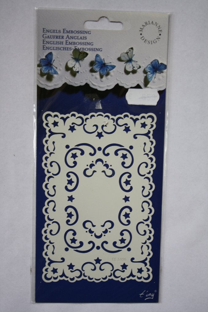 Marianne D Engels embossing mal sterren, Ophalen of Verzenden, Nieuw, Kerst, Pons of Mal