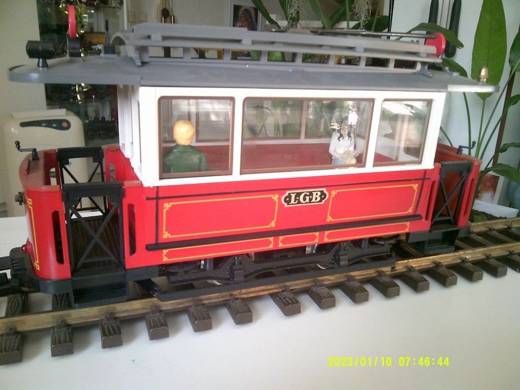 Trein LGB Tram bijwagen 3500 spoor G, Gelijkstroom, Wagon, Ophalen of Verzenden, Zo goed als nieuw