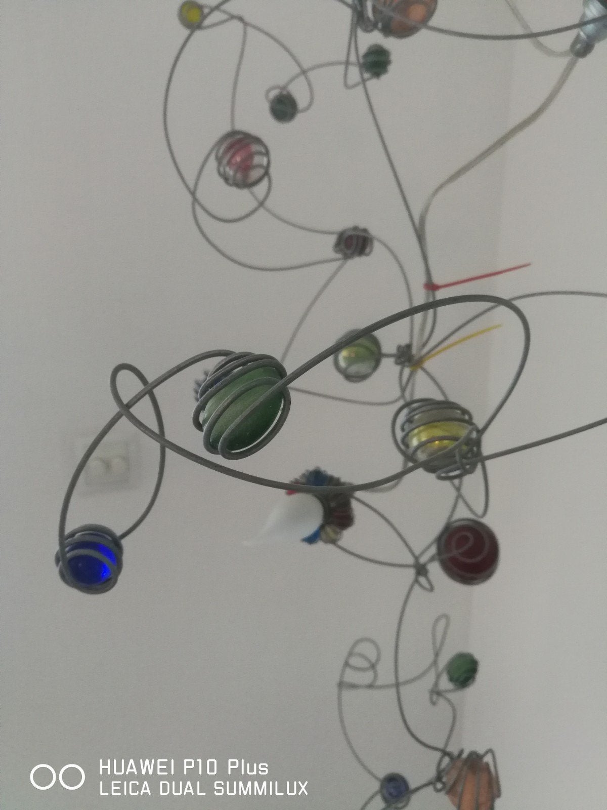 Unieke handgemaakte hanglamp met gekleurd glas, Ophalen, Zo goed als nieuw, Glas, Modern, Artistiek, Uniek
