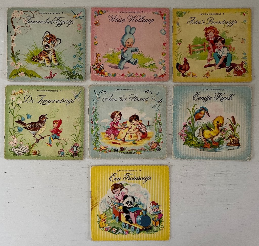 7 x Retro kinderboekjes van Nutricia, Ophalen of Verzenden, Gelezen